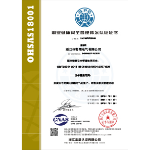 18001證書(shū)中文S帶標(biāo)