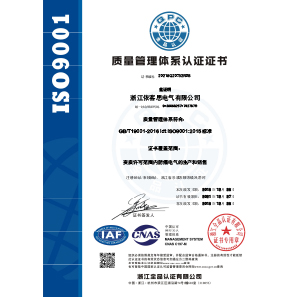 ISO9001證書(shū)中文Q帶標(biāo)